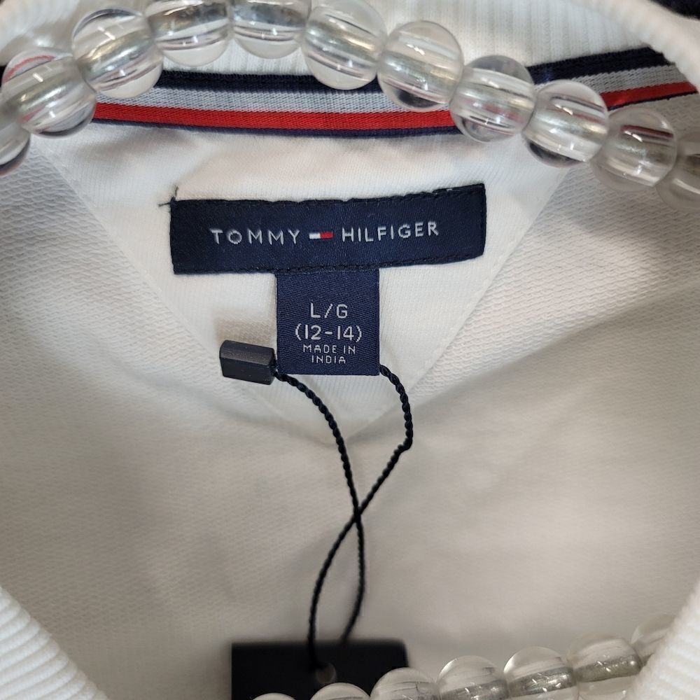 Tommy Hilfiger cream girls sweatshirt with logo on front - Picture 5 of 6